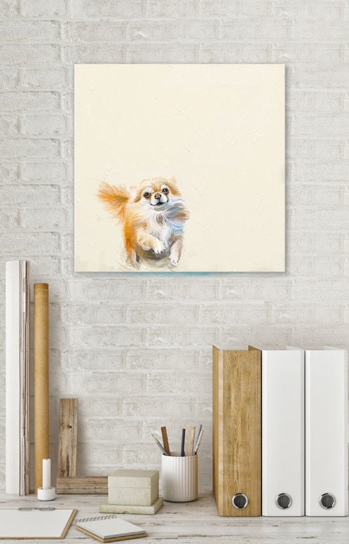 Best Friend - Pomeranian Canvas Wall Art - GreenBox Art