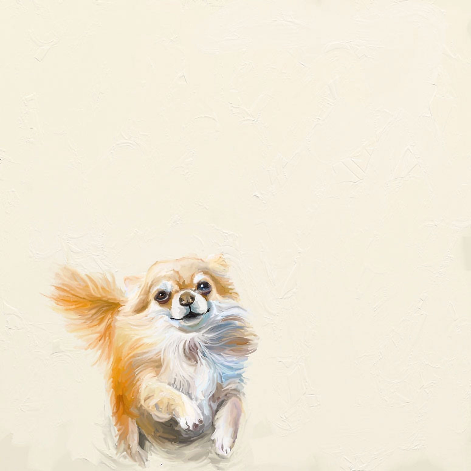 Best Friend - Pomeranian Canvas Wall Art - GreenBox Art