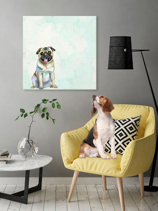 Best Friend - Pug Canvas Wall Art - GreenBox Art