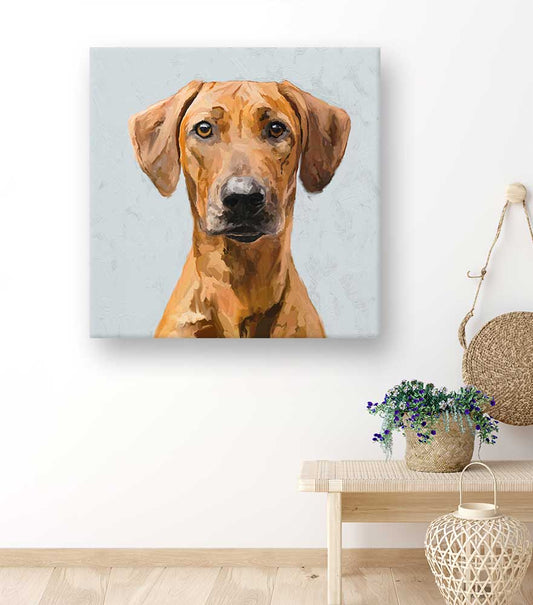 Best Friend - Rhodesian Ridgeback Canvas Wall Art - GreenBox Art