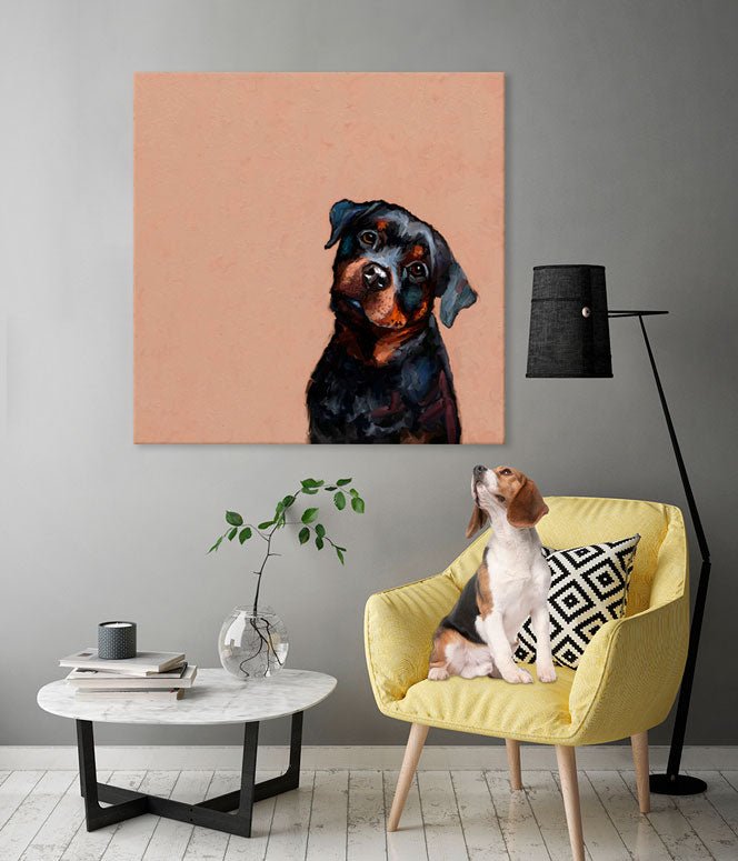 Best Friend - Rottweiler Canvas Wall Art - GreenBox Art