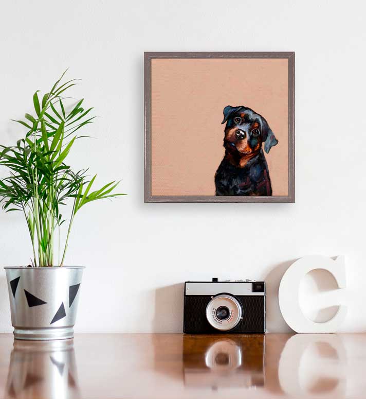Best Friend - Rottweiler Mini Framed Canvas - GreenBox Art