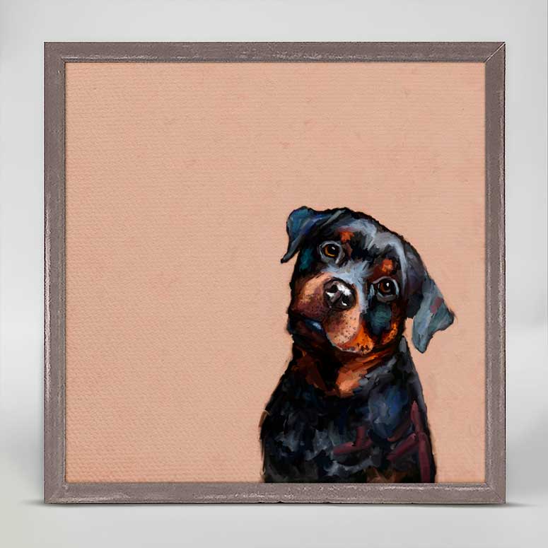 Best Friend - Rottweiler Mini Framed Canvas - GreenBox Art