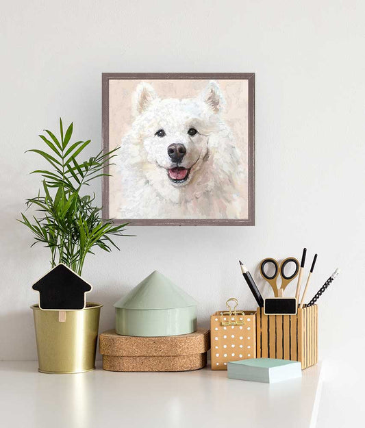 Best Friend - Samoyed Mini Framed Canvas - GreenBox Art