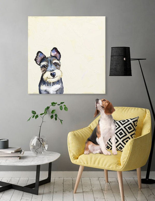 Best Friend - Schnauzer Canvas Wall Art - GreenBox Art