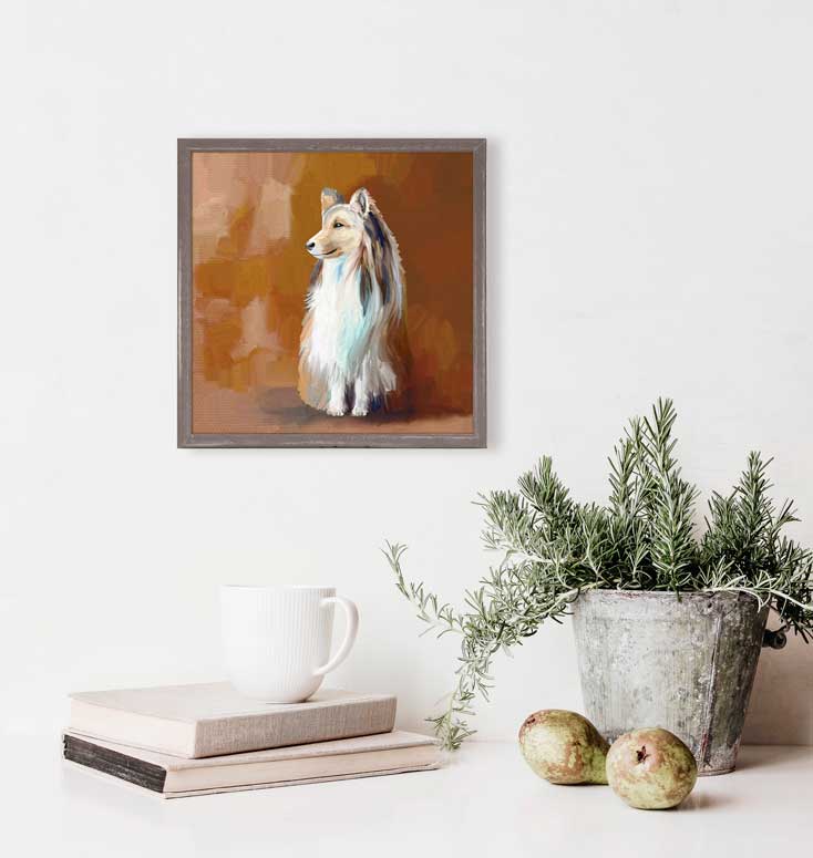 Best Friend - Shetland Sheepdog Mini Framed Canvas - GreenBox Art