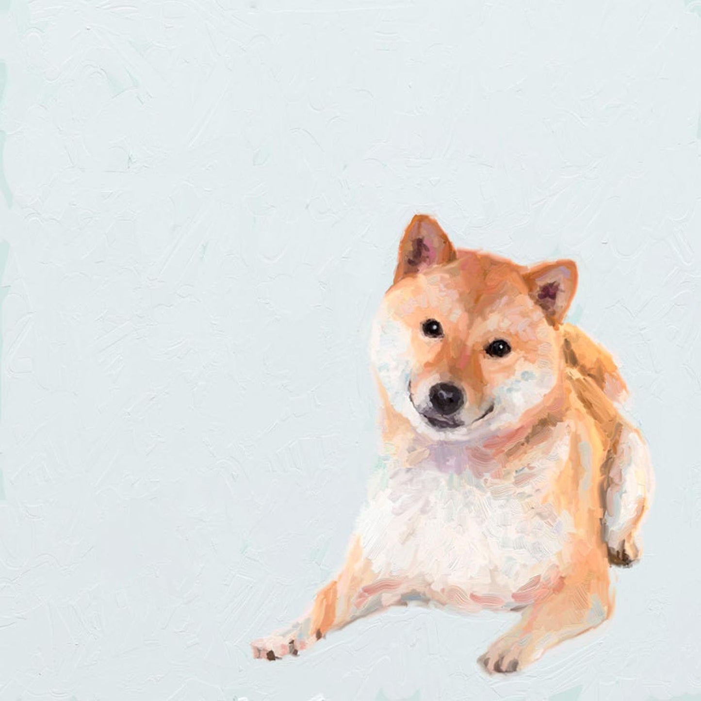 Best Friend - Shiba Canvas Wall Art - GreenBox Art