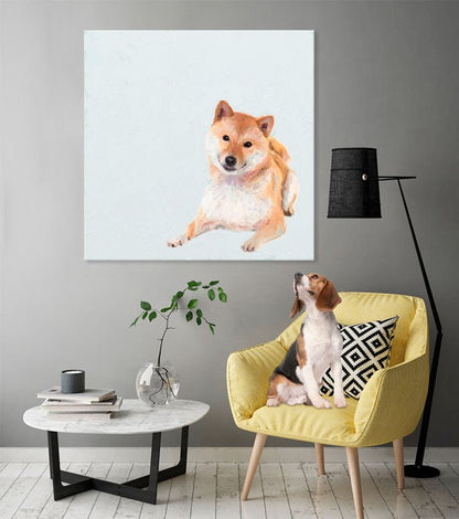 Best Friend - Shiba Canvas Wall Art - GreenBox Art