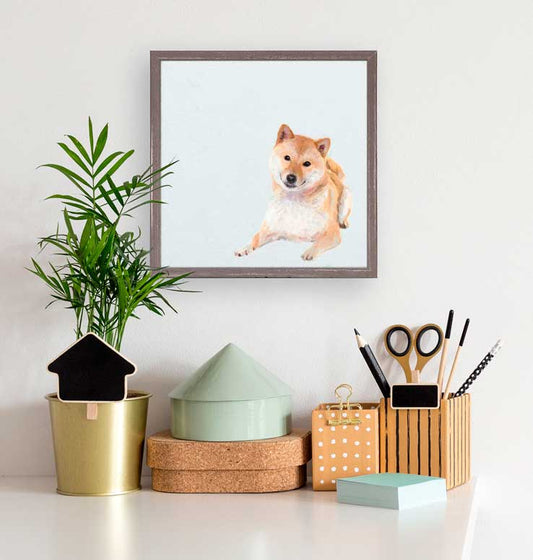 Best Friend - Shiba Mini Framed Canvas - GreenBox Art