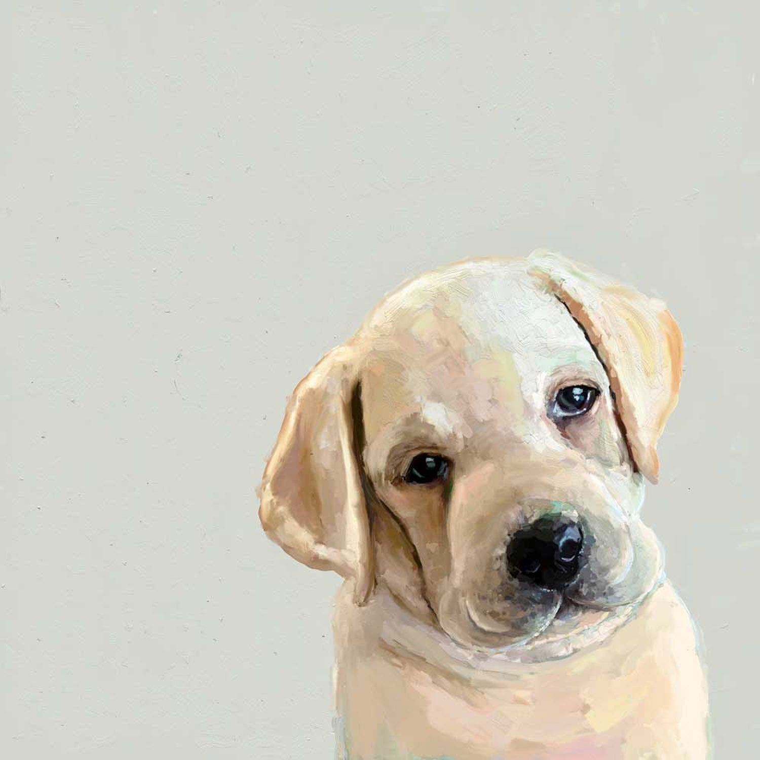 Best Friend - Simple Yellow Lab Pup Canvas Wall Art - GreenBox Art