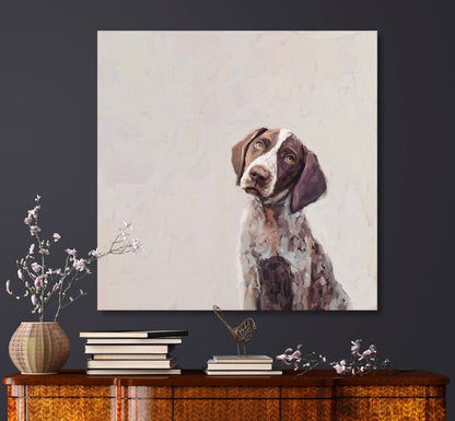 Best Friend - Soft German Shorthaired Pointer Canvas Wall Art - GreenBox Art