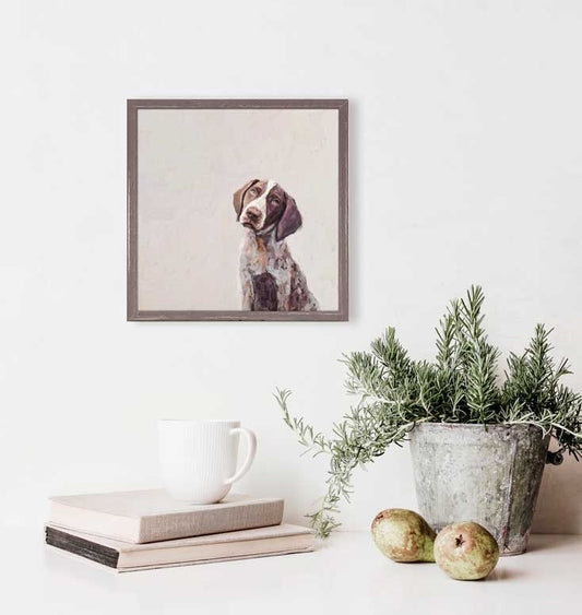 Best Friend - Soft German Shorthaired Pointer Mini Framed Canvas - GreenBox Art