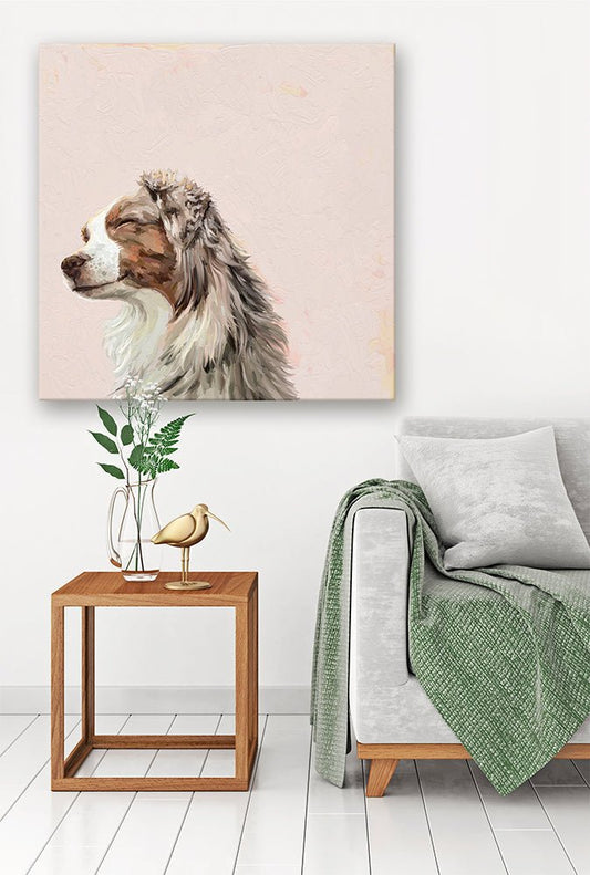 Best Friend - Sunbathing Aussie Canvas Wall Art - GreenBox Art