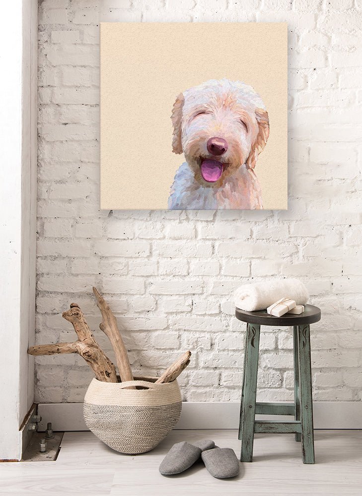 Best Friend - Sunbathing Doodle Canvas Wall Art - GreenBox Art