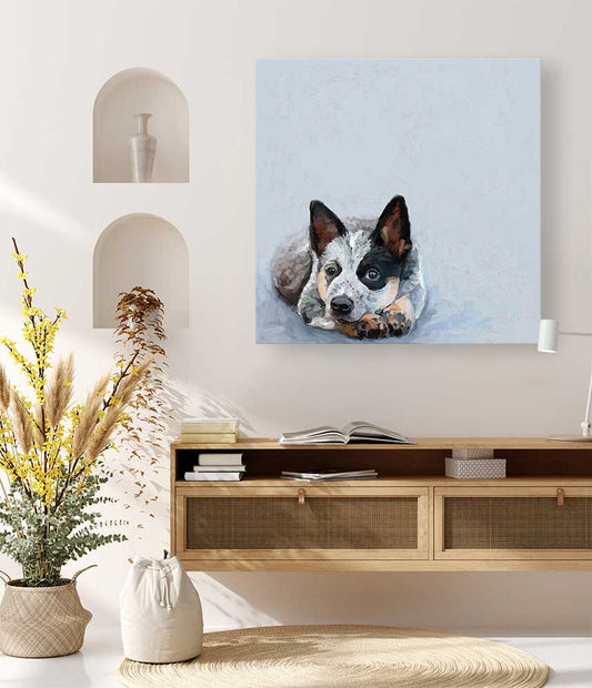 Best Friend - Sweet Blue Heeler Canvas Wall Art - GreenBox Art