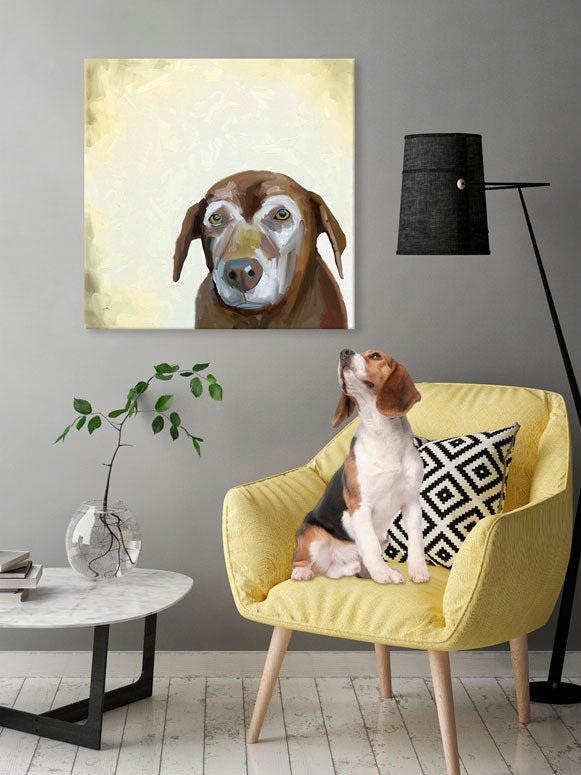 Best Friend - Sweet Old Dog Canvas Wall Art - GreenBox Art