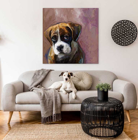 Best Friend - The Look Boxer Canvas Wall Art - GreenBox Art