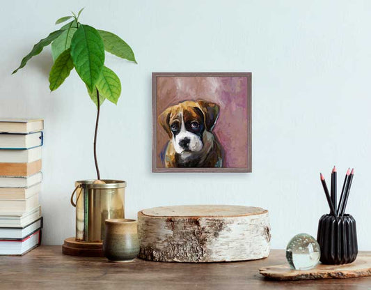 Best Friend - The Look Boxer Mini Framed Canvas - GreenBox Art