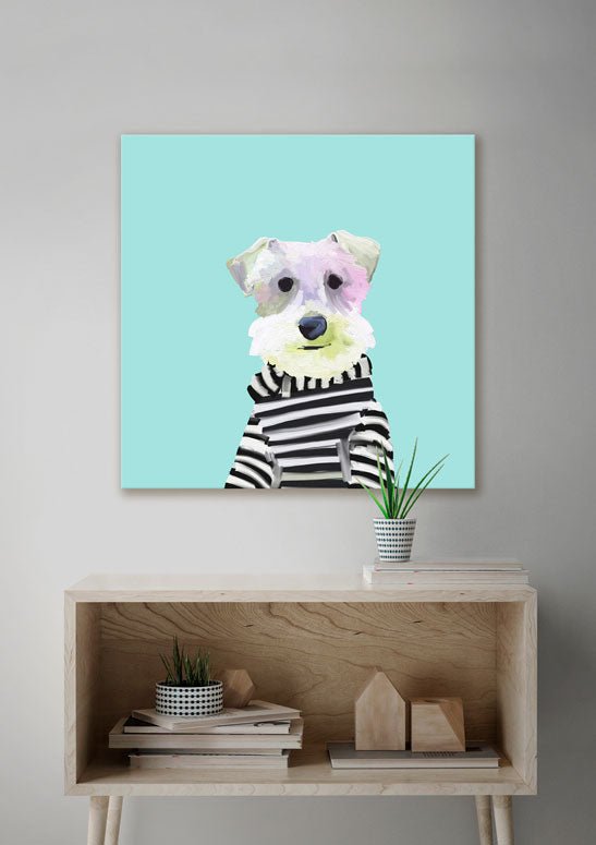 Best Friend - Warm Schnauzer Canvas Wall Art - GreenBox Art