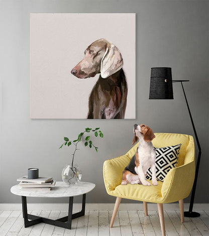 Best Friend - Weimaraner Canvas Wall Art - GreenBox Art