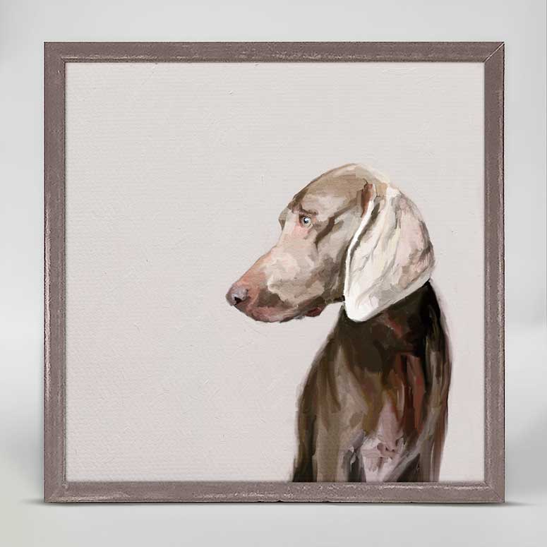 Best Friend - Weimaraner Mini Framed Canvas - GreenBox Art