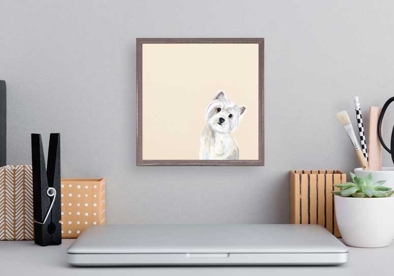 Best Friend - Westie Mini Framed Canvas - GreenBox Art