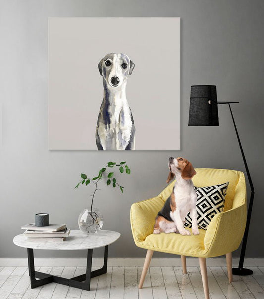 Best Friend - Whippet Canvas Wall Art - GreenBox Art