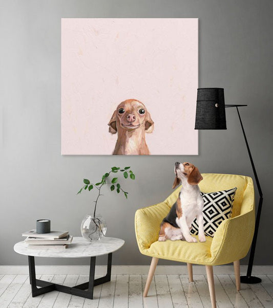 Best Friend - Wide Eyed Chihuahua Canvas Wall Art - GreenBox Art