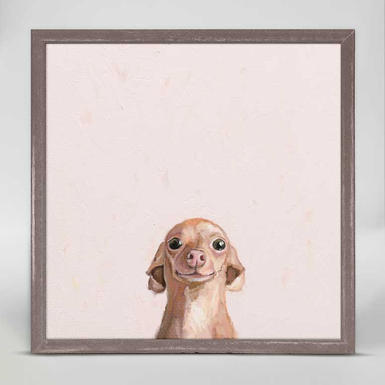 Best Friend - Wide Eyed Chihuahua Mini Framed Canvas - GreenBox Art