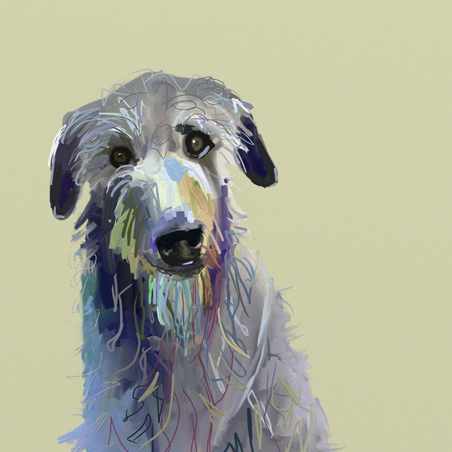 Best Friend - Wolfhound Canvas Wall Art - GreenBox Art