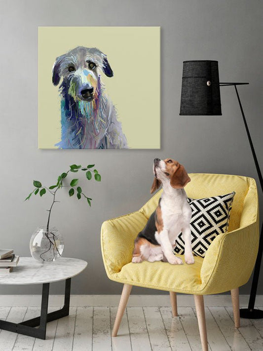 Best Friend - Wolfhound Canvas Wall Art - GreenBox Art