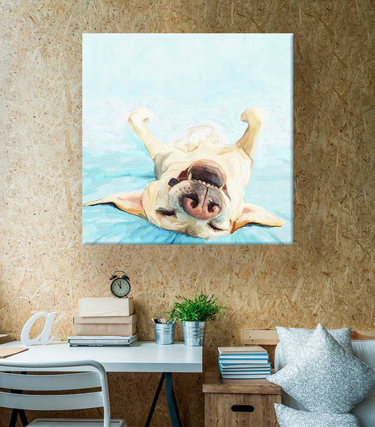 Best Friend - Yellow Lab Dreams Canvas Wall Art - GreenBox Art