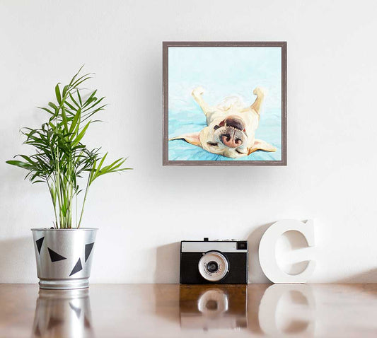 Best Friend - Yellow Lab Dreams Mini Framed Canvas - GreenBox Art