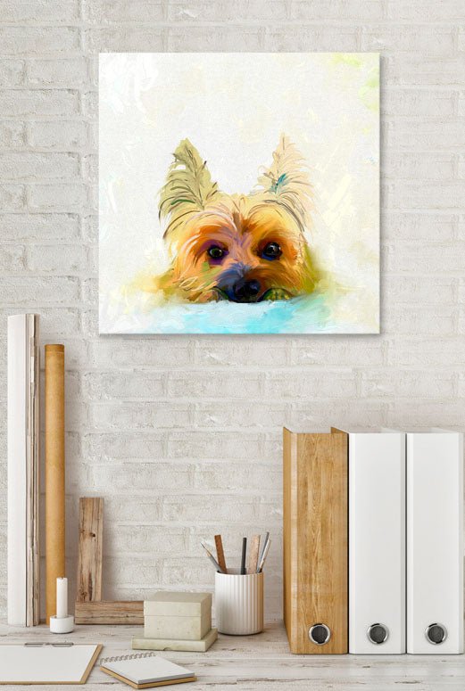 Best Friend - Yorkie Canvas Wall Art - GreenBox Art