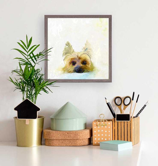 Best Friend - Yorkie Mini Framed Canvas - GreenBox Art