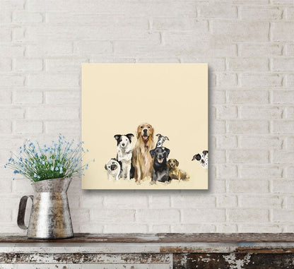 Best Friends - Puppy Pack Canvas Wall Art - GreenBox Art