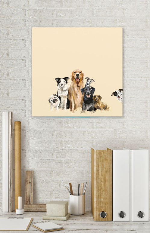 Best Friends - Puppy Pack Canvas Wall Art - GreenBox Art