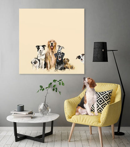 Best Friends - Puppy Pack Canvas Wall Art - GreenBox Art