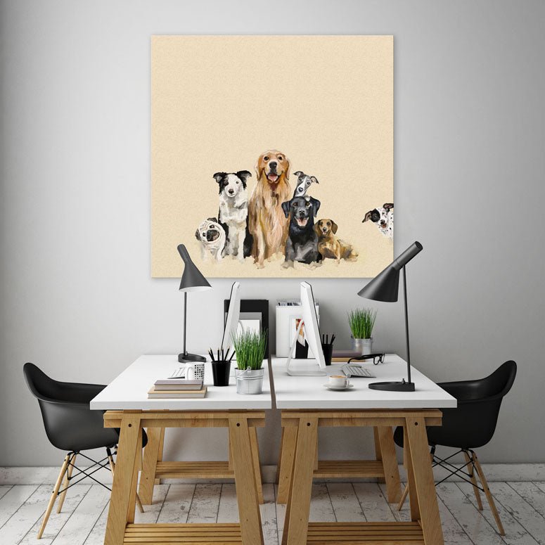 Best Friends - Puppy Pack Canvas Wall Art - GreenBox Art