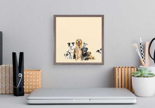 Best Friends - Puppy Pack Mini Framed Canvas - GreenBox Art