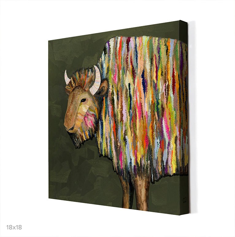 Bison Canvas Wall Art - GreenBox Art