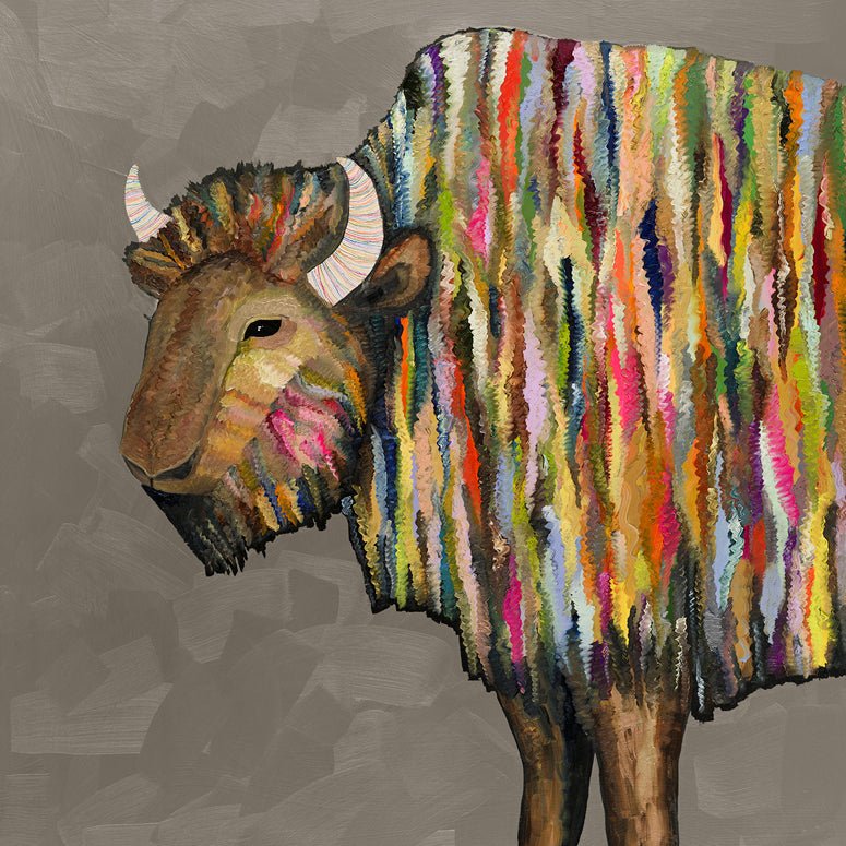 Bison Canvas Wall Art - GreenBox Art