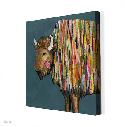 Bison Canvas Wall Art - GreenBox Art