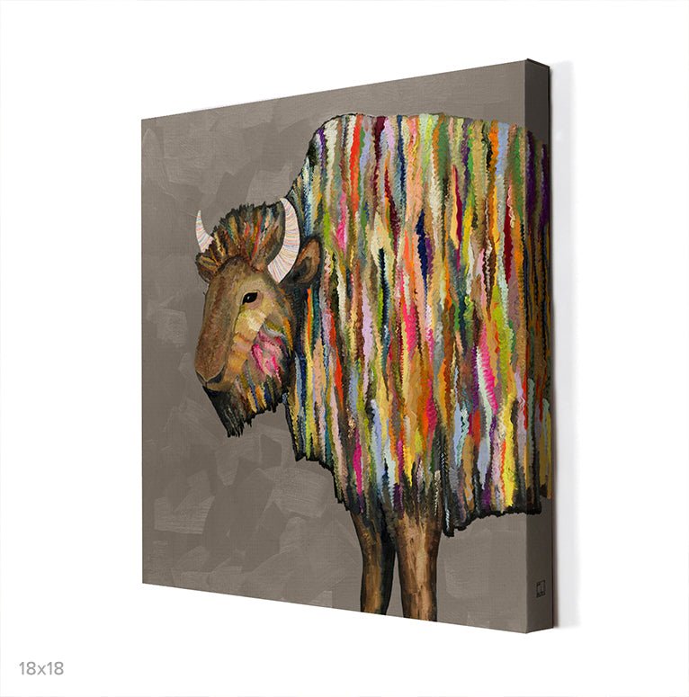 Bison Canvas Wall Art - GreenBox Art