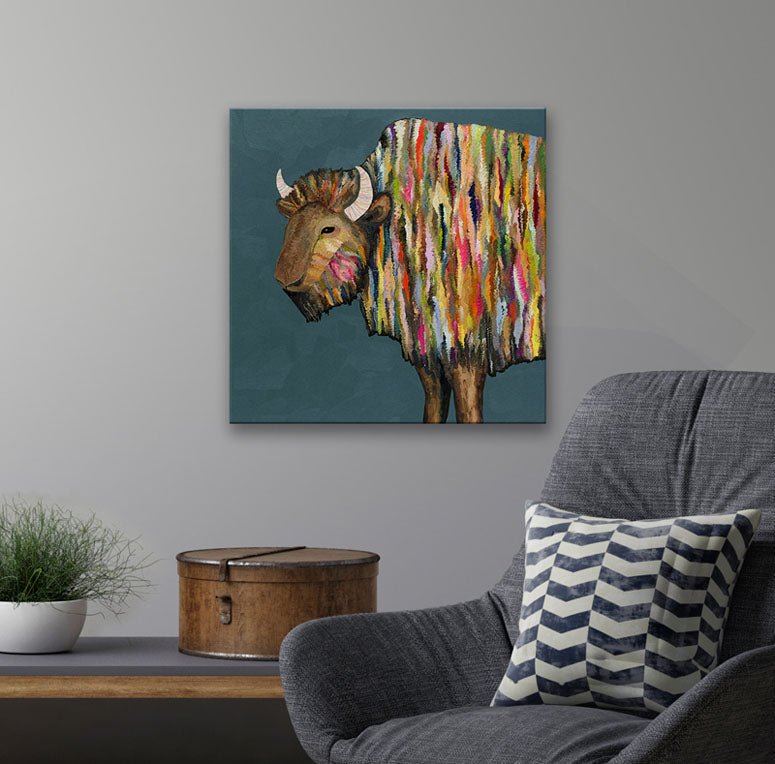 Bison Canvas Wall Art - GreenBox Art