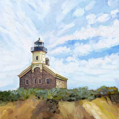 Block Island North Lighthouse Canvas Wall Art - GreenBox Art