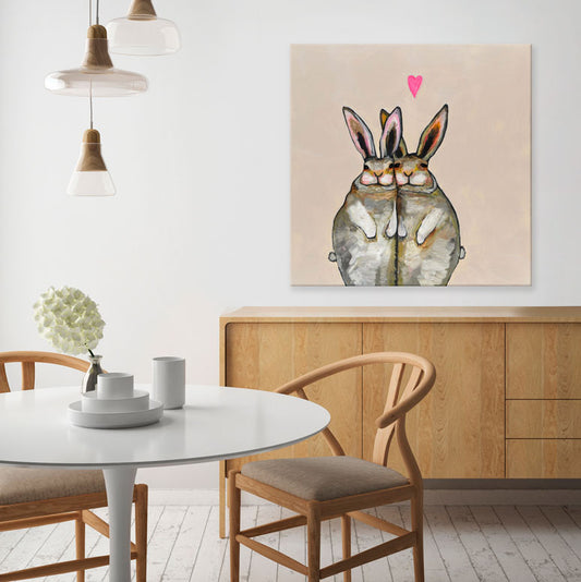 Bunny Friends Canvas Wall Art