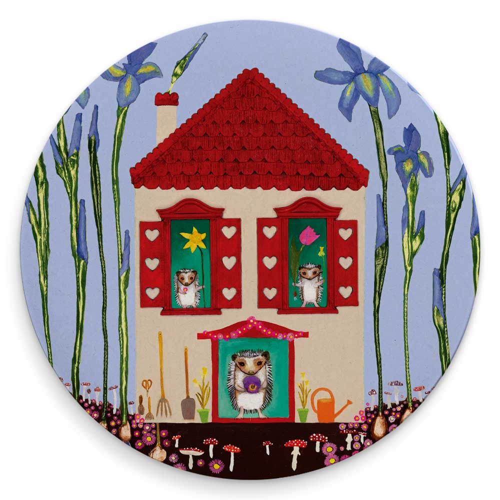 Garden Houses - Set of 4 Coaster Set