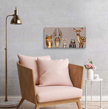 Forest Animals Canvas Wall Art