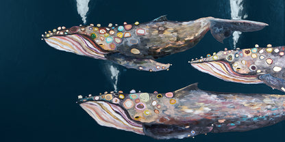 Humpback Whale Pod Canvas Wall Art